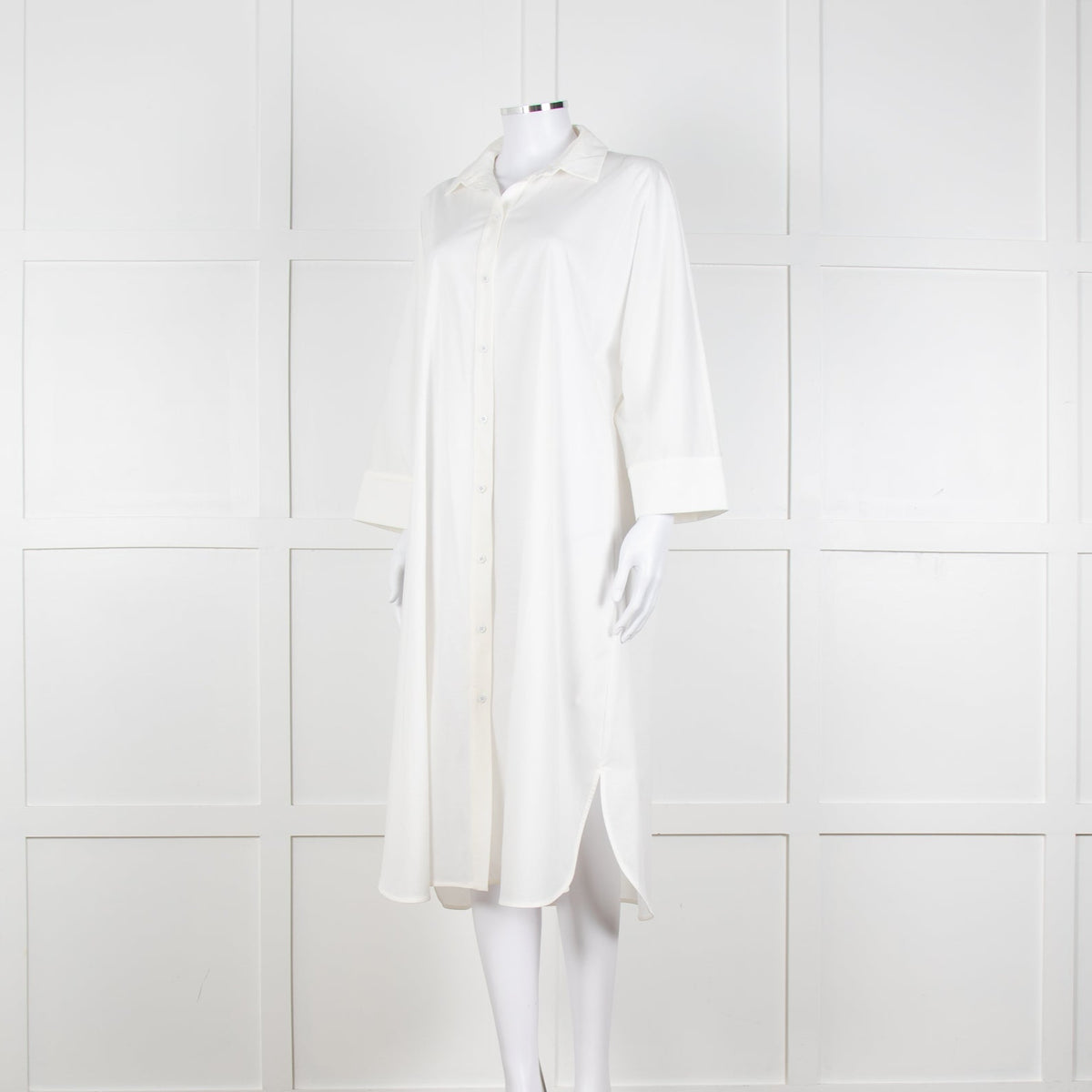 Max Mara Leisure White Soft Cotton  Shirt Dress