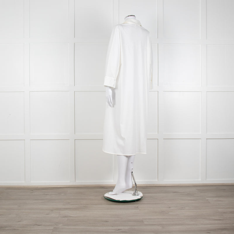 Max Mara Leisure White Soft Cotton  Shirt Dress