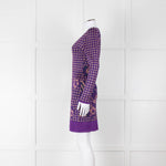 Ekaterina Kukhareva Purple Lurex Knee Length Dress