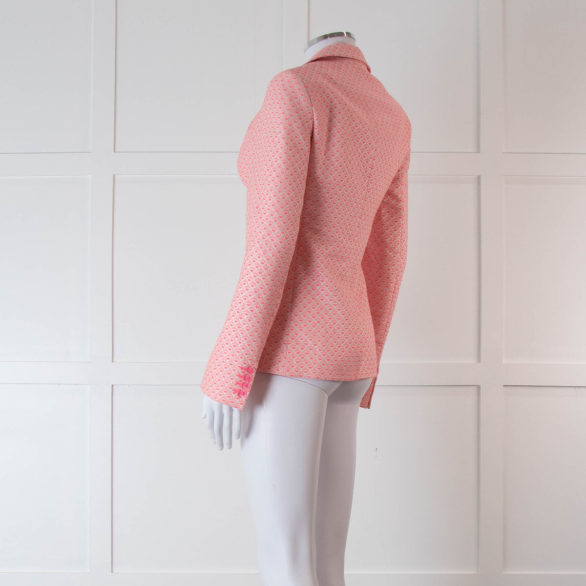 Vilagallo Neon Pink Silver Blazer Jacket