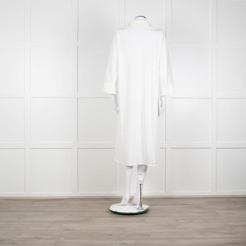 Max Mara Leisure White Soft Cotton  Shirt Dress