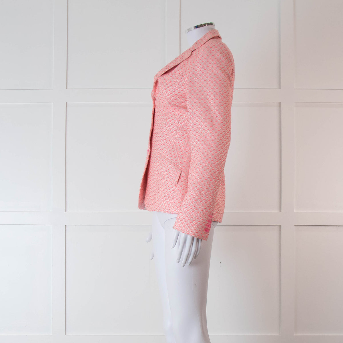 Vilagallo Neon Pink Silver Blazer Jacket