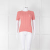 Ralph Lauren Coral Short Sleeve Cable Knit Jumper