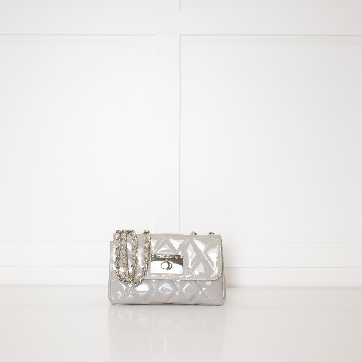 Russell & Bromley Grey Patent Crossbody Bag