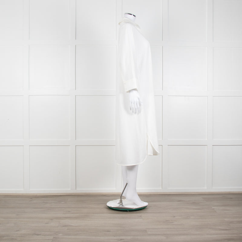 Max Mara Leisure White Soft Cotton  Shirt Dress