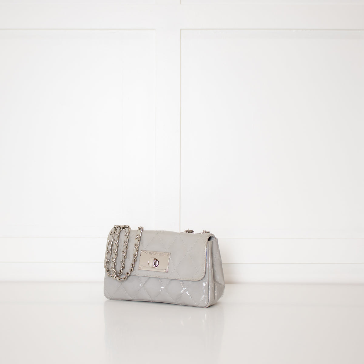 Russell & Bromley Grey Patent Crossbody Bag