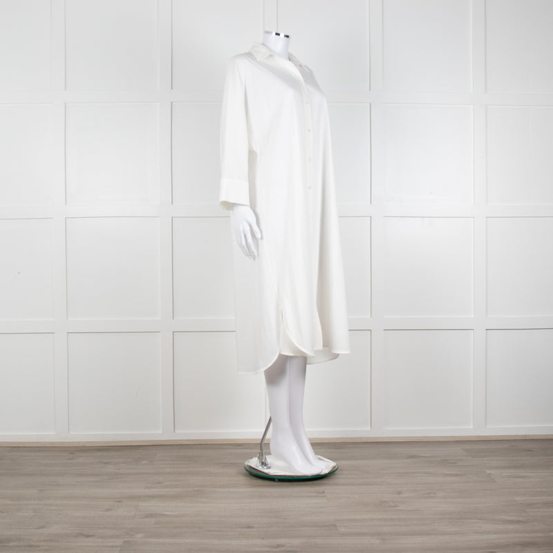 Max Mara Leisure White Soft Cotton  Shirt Dress