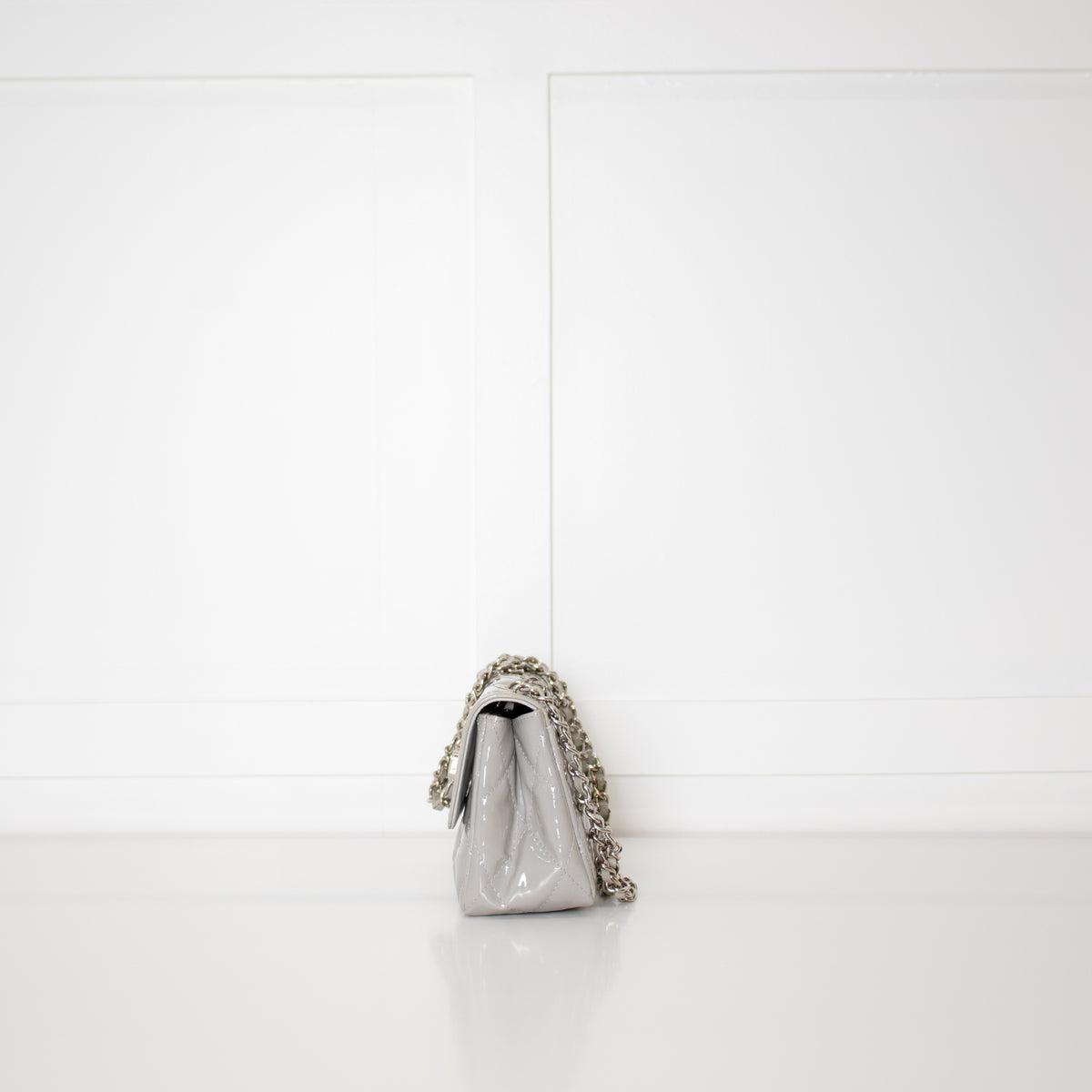 Russell & Bromley Grey Patent Crossbody Bag