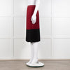 Pinko Burgundy Pleated Skirt With Black Hem