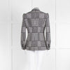 Alexander McQueen Black And White Checked Double Breasted Jacket