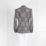 Alexander McQueen Black And White Checked Double Breasted Jacket