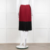 Pinko Burgundy Pleated Skirt With Black Hem