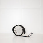Diane Von Furstenberg  Silver Disco Circular Crossbody Bag