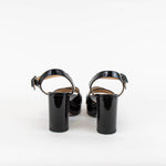 Me + Em Black Patent Block Heel Sandals