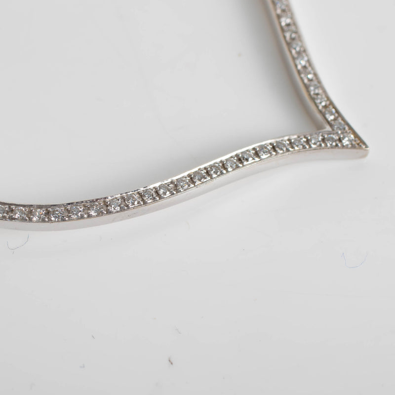 Theo Fennell 18k White Gold Diamond Heart Necklace