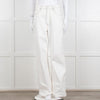 Frame Cream Contrast Stitch Straight Leg Jeans