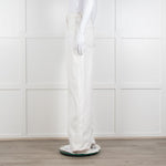 Frame Cream Contrast Stitch Straight Leg Jeans