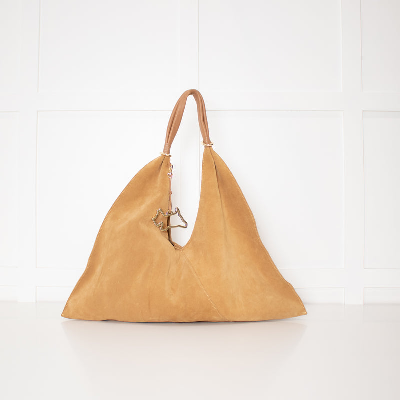 Radley Green Lane Tan Suede Open Top Bag