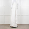 Frame Cream Contrast Stitch Straight Leg Jeans