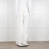 Frame Cream Contrast Stitch Straight Leg Jeans