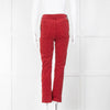 Mother Red Corduroy The Mid Rise Dazzler Trousers