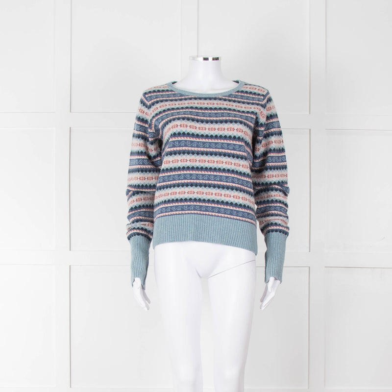 Brora Fairisle Cashmere Round Neck Jumper