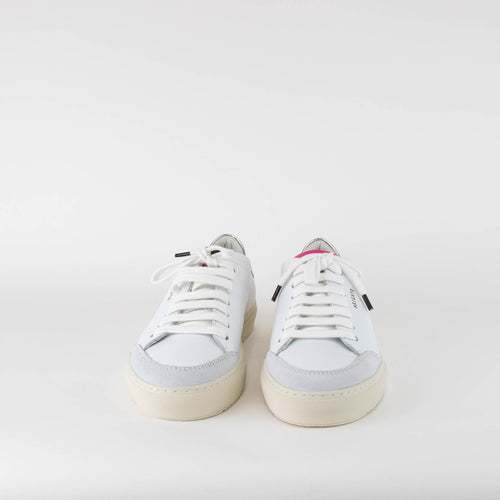 Axel Arigato Clean 90 Triple White Pink Chrome Silver Trainers