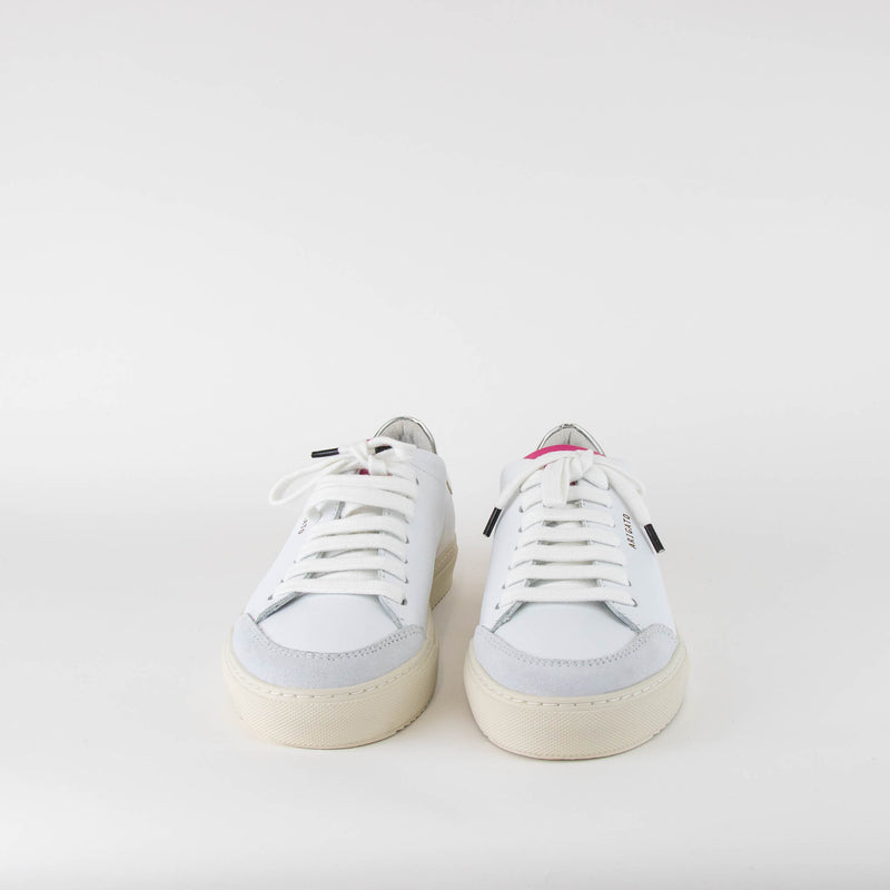Axel Arigato Clean 90 Triple White Pink Chrome Silver Trainers