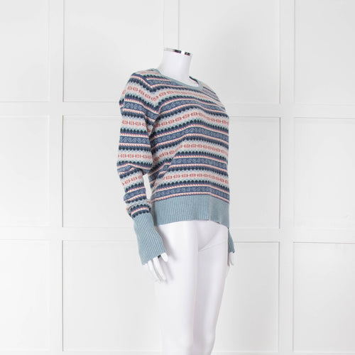 Brora Fairisle Cashmere Round Neck Jumper