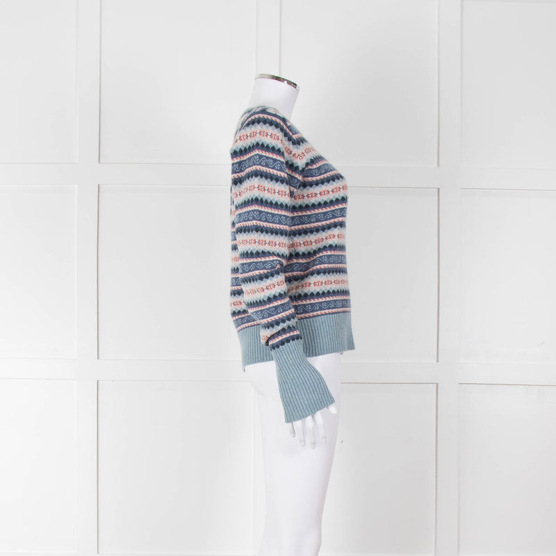 Brora Fairisle Cashmere Round Neck Jumper