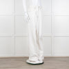 Frame Cream Contrast Stitch Straight Leg Jeans