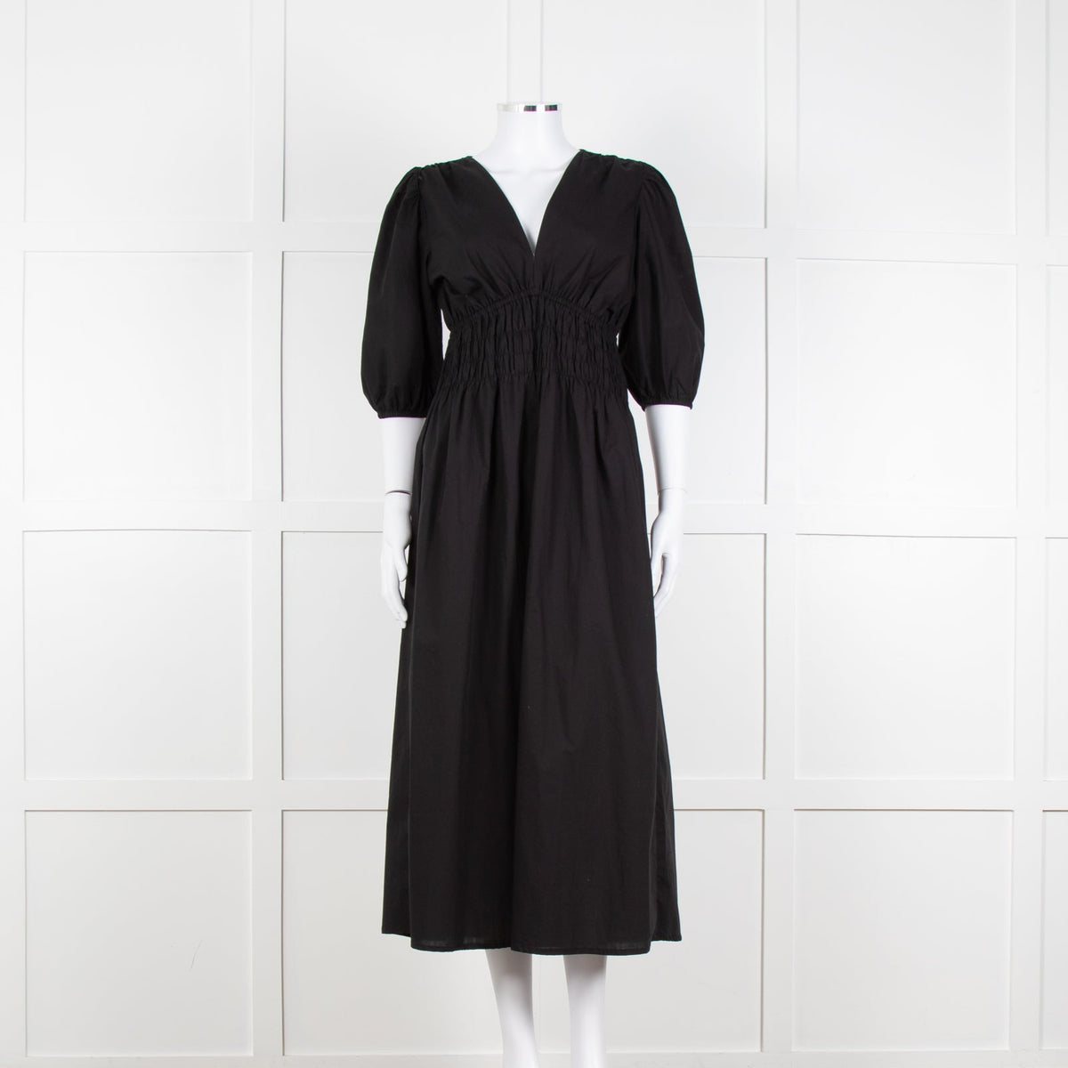faithfull the brand black midi dress Faithfull The Brand The Grace Black Midi Dress – Phoenix Style