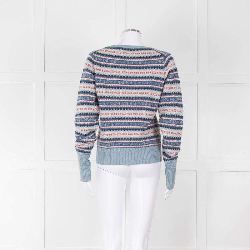 Brora Fairisle Cashmere Round Neck Jumper