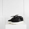 Jimmy Choo Hawaii Black Suede With Glitter Stripe Trainers