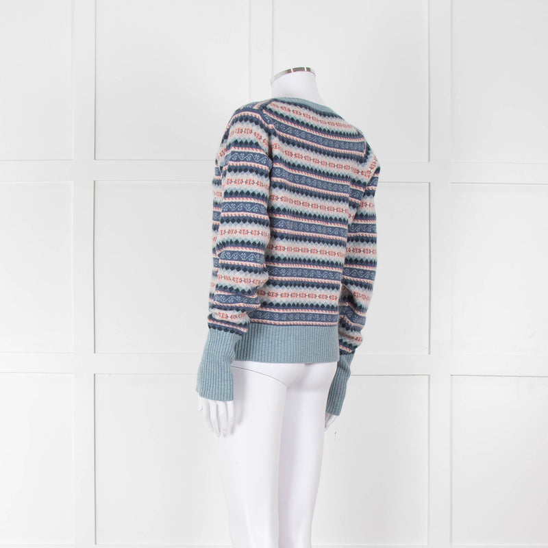 Brora Fairisle Cashmere Round Neck Jumper