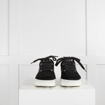 Jimmy Choo Hawaii Black Suede With Glitter Stripe Trainers