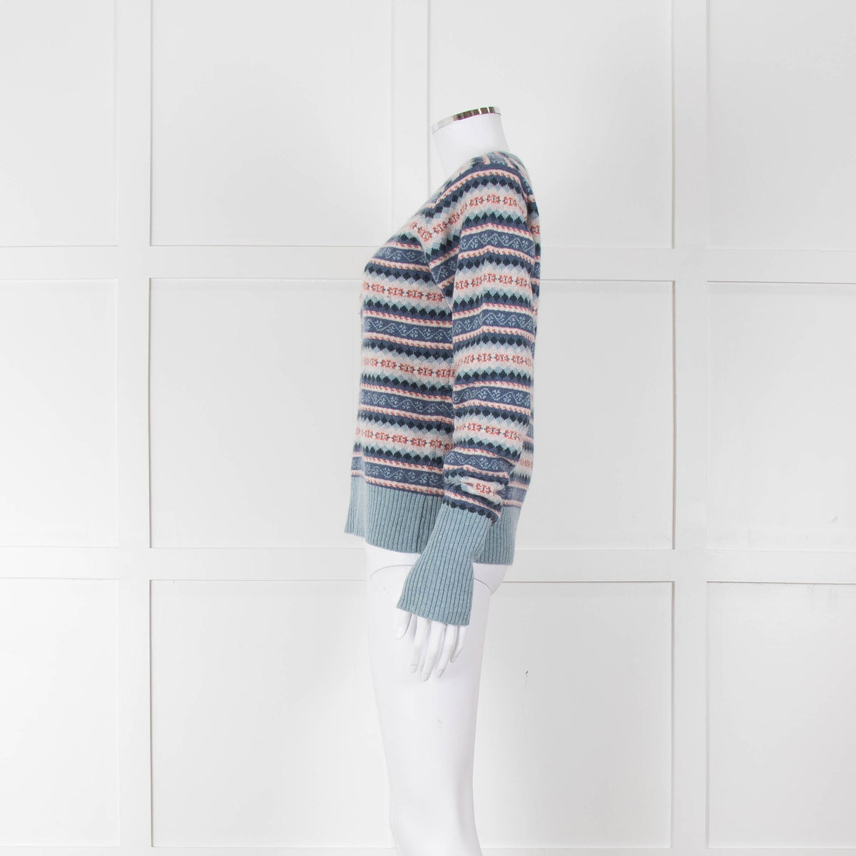 Brora Fairisle Cashmere Round Neck Jumper