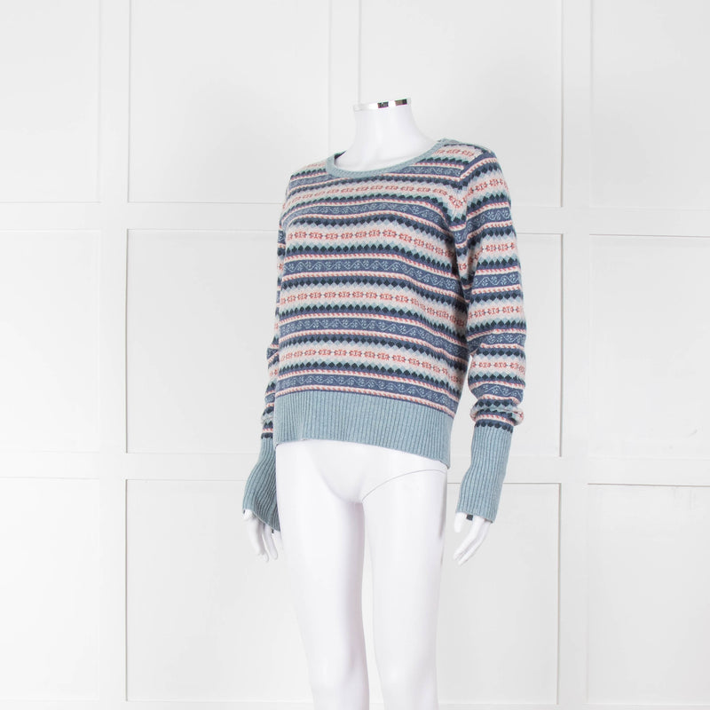 Brora Fairisle Cashmere Round Neck Jumper