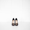 Christian Louboutin Black Satin Chiffon Parisienne Plato 85 Pumps