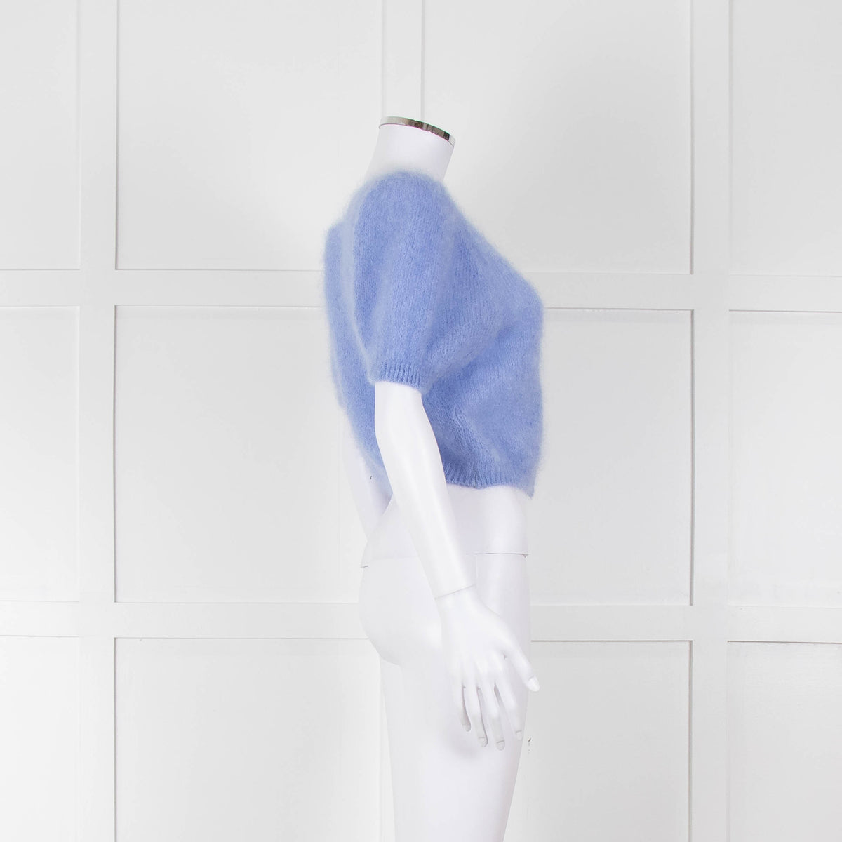 American Dreams Sky Blue Mohair Cap Sleeve Cardigan