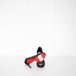 Christian Louboutin Black Satin Chiffon Parisienne Plato 85 Pumps