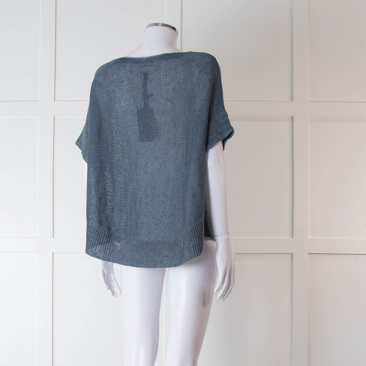 Oska Blue Knit Sleeveless Jumper Top