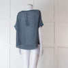 Oska Blue Knit Sleeveless Jumper Top