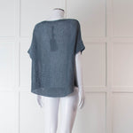 Oska Blue Knit Sleeveless Jumper Top