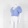 American Dreams Sky Blue Mohair Cap Sleeve Cardigan