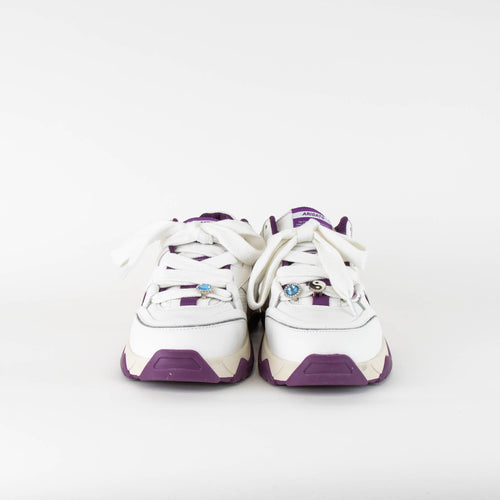 Axel Arigato White Purple Leather Catfish Lo Trainers