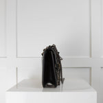 Valentino Black Glam Lock Small Embellished Cross Body Bag