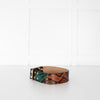 Burberry Military Buckle Patchwork Snakeskin Ayer Belt