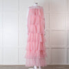 Lisou Pale Pink Layered Tulle Sleeveless Maxi Dress