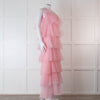 Lisou Pale Pink Layered Tulle Sleeveless Maxi Dress